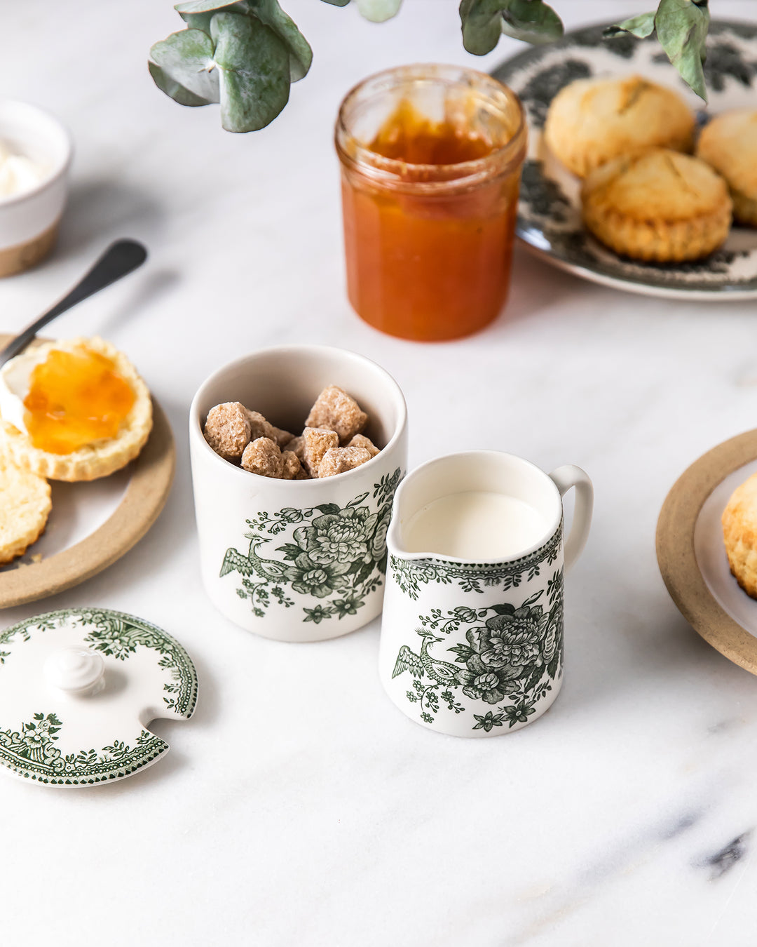 Vintage Transferware Cream & Sugar Set - Image 3
