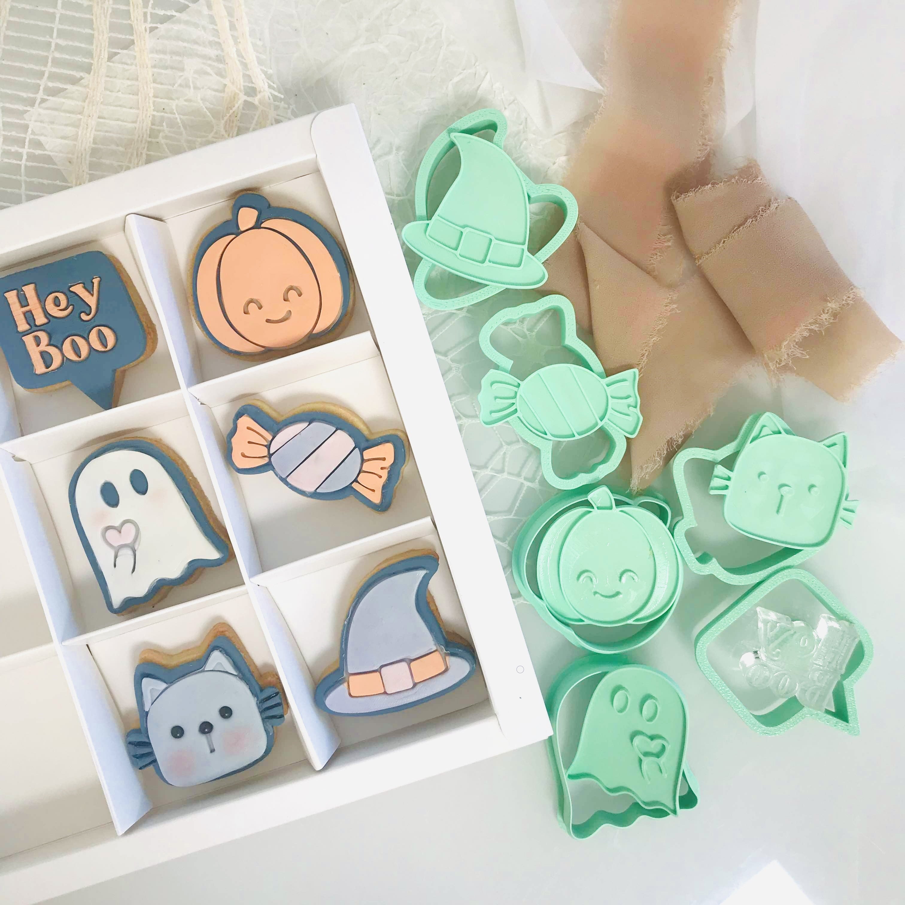 Hey Boo - Halloween Bento Minis Cutter Full Set (SweetP)