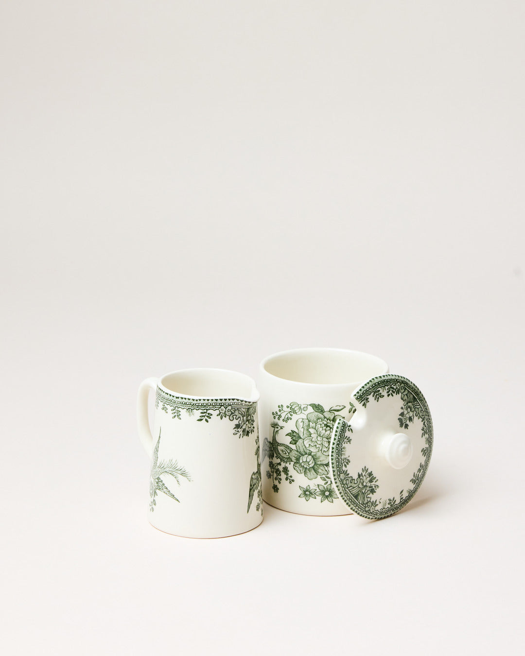 Vintage Transferware Cream & Sugar Set