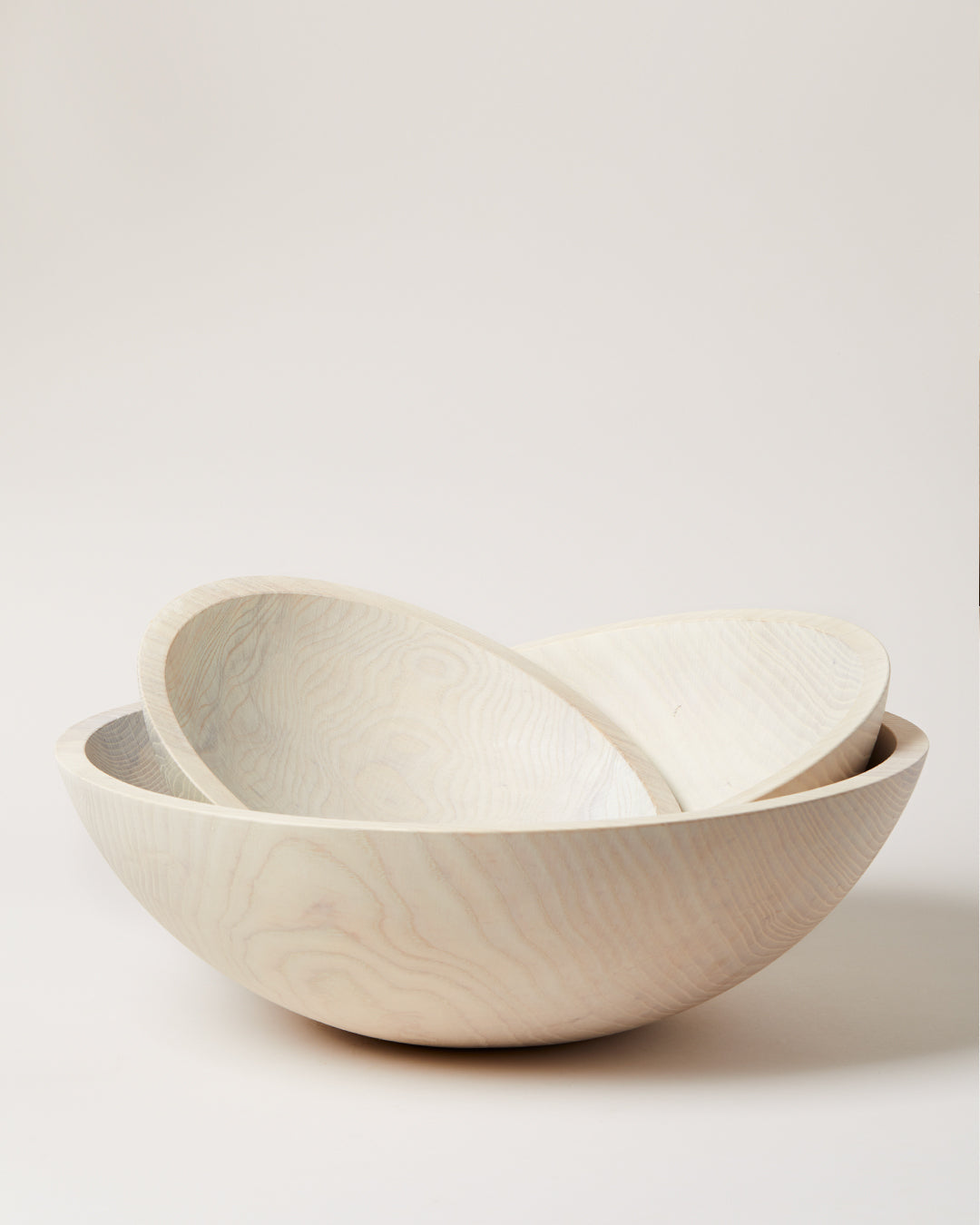 Crafted Wooden Bowls - White