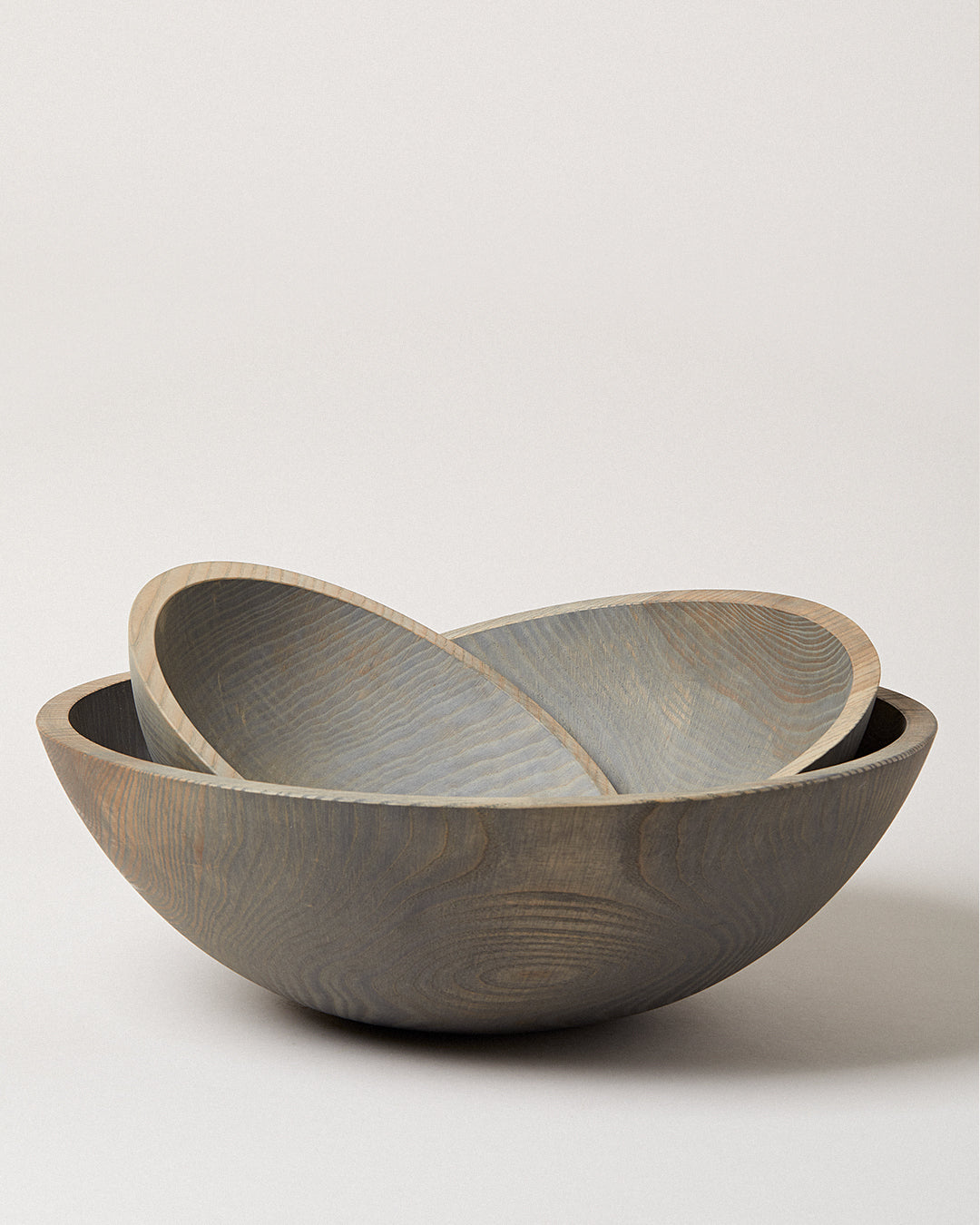 Crafted Wooden Bowls - Grey