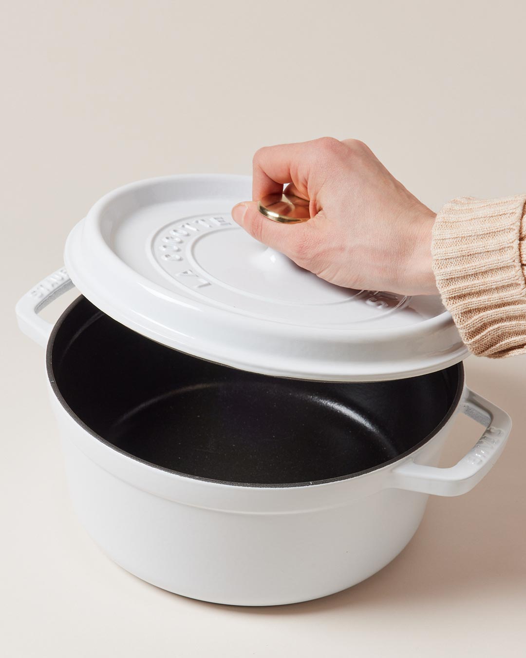 Staub Cast Iron Cocotte with Brass Knob