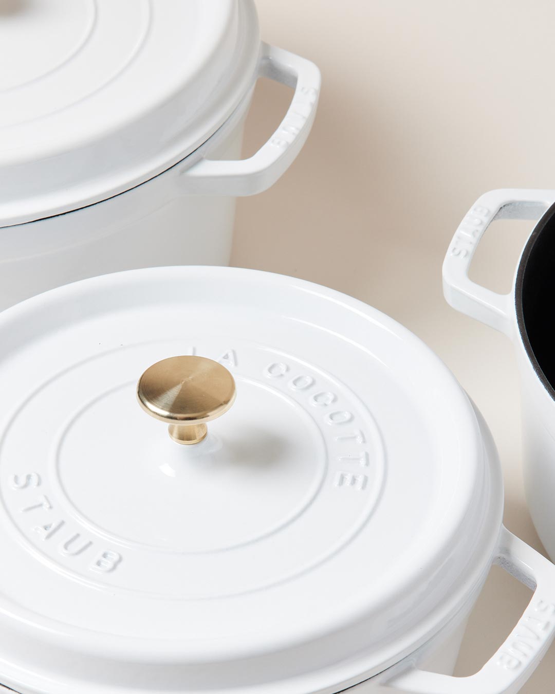 Staub Cast Iron Cocotte with Brass Knob - Image 7