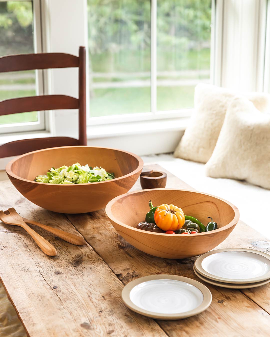 Turned Beech Bowls - Image 4