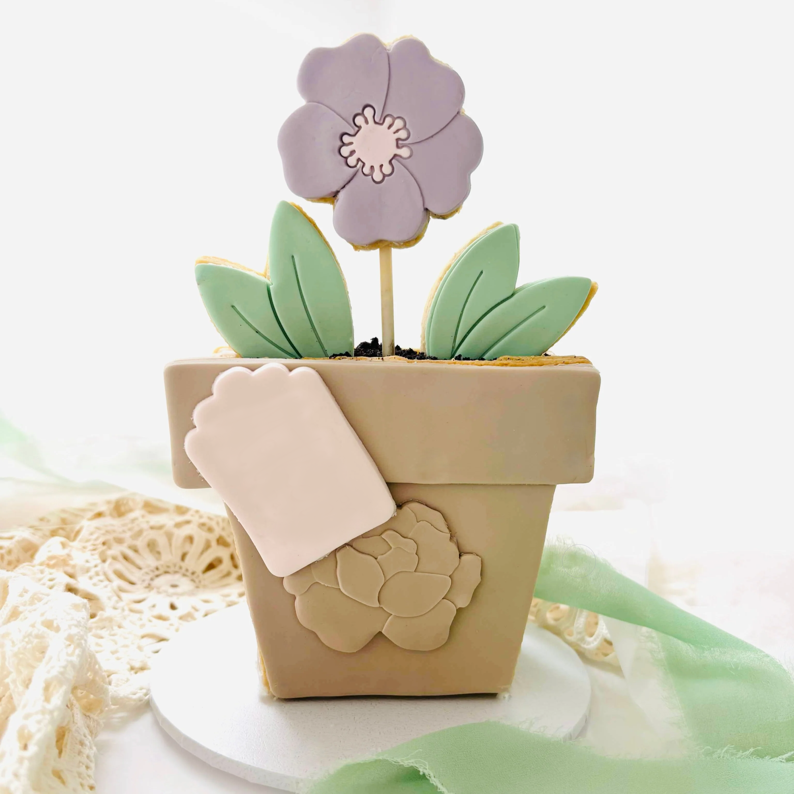 SweetP_Flower_Pot_With_Blank_Tag.png 3D Flower Pot + Flowers Bento Full Set (SweetP) - Image 1